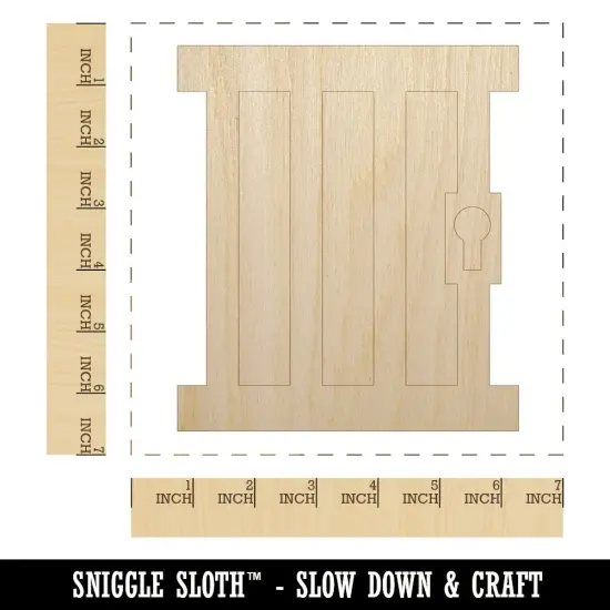 Jail Prison Police Law Enforcement Unfinished Wood Shape Piece Cutout for DIY Craft Projects {1}