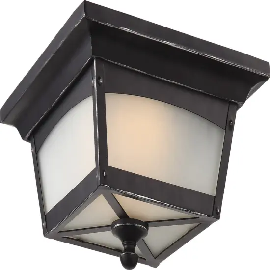 Essex 1-Light Flush Mounted Light Fixture in Sterling Black Finish {1}