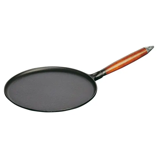 Staub Cast Iron 11-inch Crepe Pan with Spreader & Spatula - Matte Black {1}