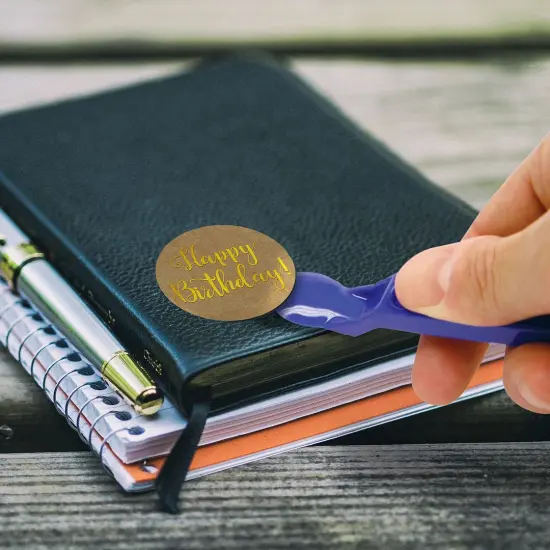 Garvey Label Remover and Sticker Remover Tool Set, Efficiently Removes Labels, Stickers, Seals, and Adhesives, 6-Inch Length, Blue, 5 Pack (091455) {4}