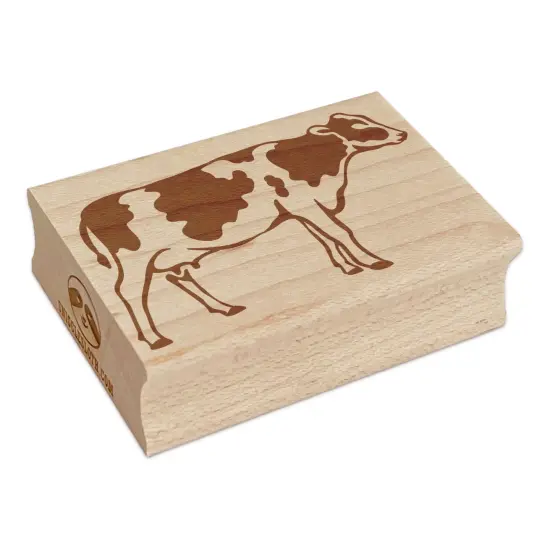 Farm Dairy Cow Milk Side Rectangle Rubber Stamp for Stamping Crafting {7}