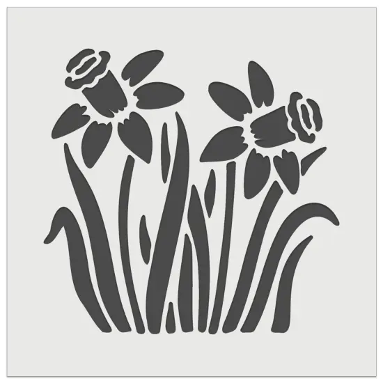 Daffodil Flowers Wall Cookie DIY Craft Reusable Stencil {7}