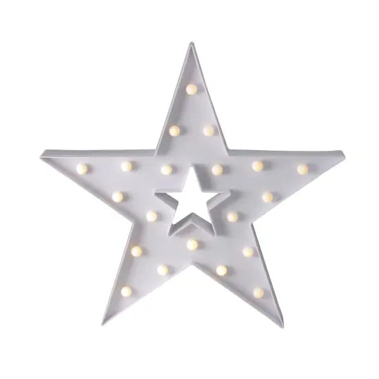 Northlight 15" White Star LED Marquee Wall Sign {4}