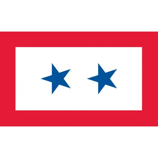 Family Member In Service Two Star Flag with Grommets 3ft x 5ft {1}