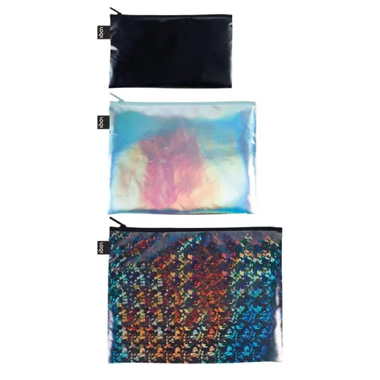 LOQI Metallic Collection Prism Zip Pockets {2}
