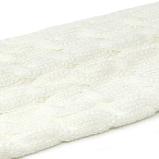 Wrapables Women's Cable Knit Leg Warmers Black {7}