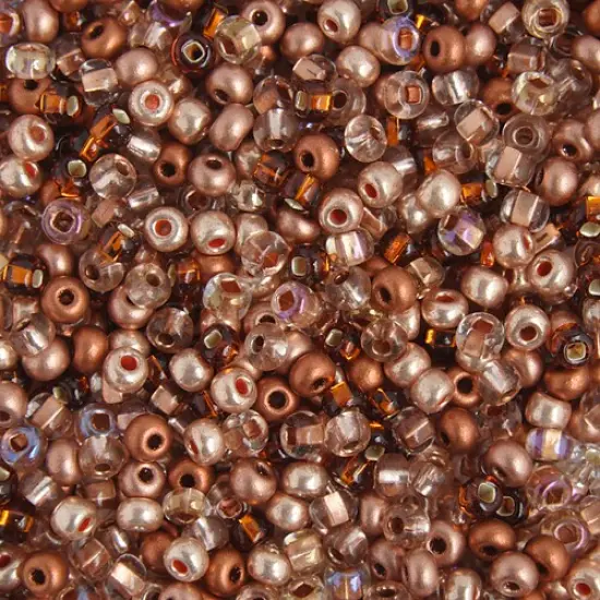 John Bead 6/0 Mixed Czech Glass Seed Beads, 500g Crystal Multi Luster {3}