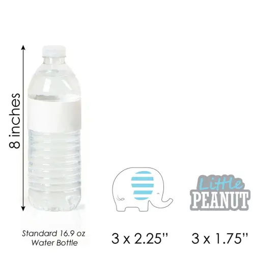 Big Dot of Happiness Blue Elephant - Shaped Boy Baby Shower or Birthday Party Cut-Outs - 24 Count {6}