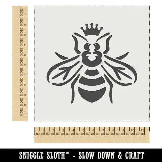 Queen Bee with Crown Honey Hive Wall Cookie DIY Craft Reusable Stencil {1}