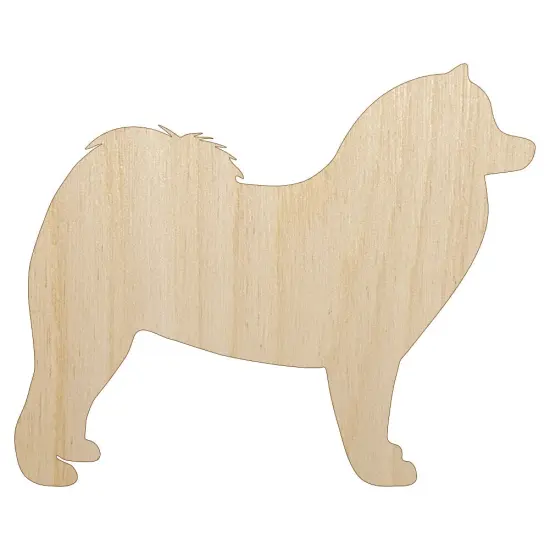 Samoyed Dog Solid Unfinished Wood Shape Piece Cutout for DIY Craft Projects {1}