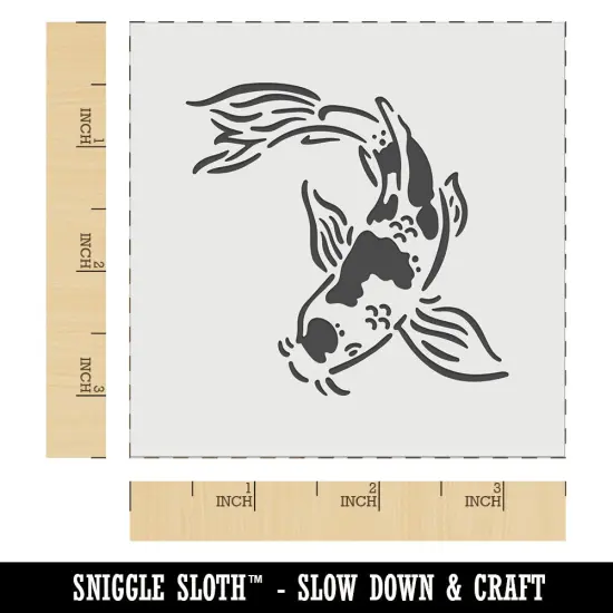 Butterfly Koi Fish Carp Wall Cookie DIY Craft Reusable Stencil {6}
