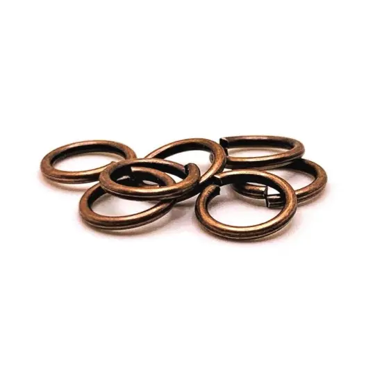 100, 500 or 1,000 Pieces: 8 mm Antique Copper Open Jump Rings, 18g {1}