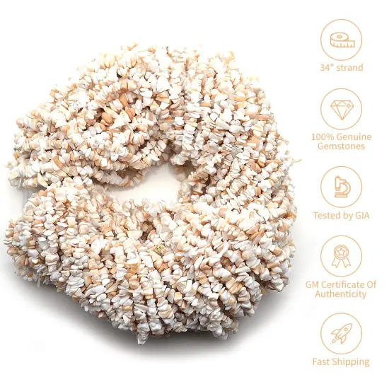 White Opal Chip Beads, 34 Inch, Natural Chip Strands, Drilled Strung Nugget Beads, 3-7mm, Polished, GemMartUSA (CHWO-70001) {1}