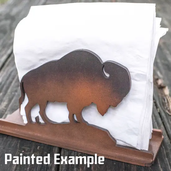 Napkin Holder - Buffalo - Raw Wood Craft {4}