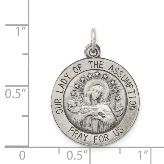 Sterling Silver Our Lady of The Assumption Medal {2}