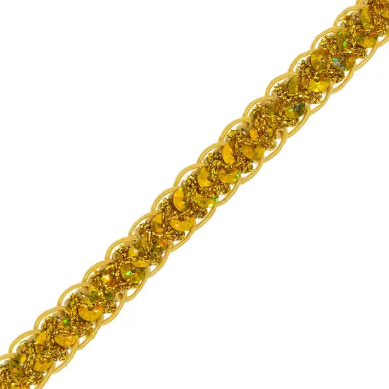 20 yards of Thea Sequin Cord Braid Trim | 20 yard cut Gold {1}