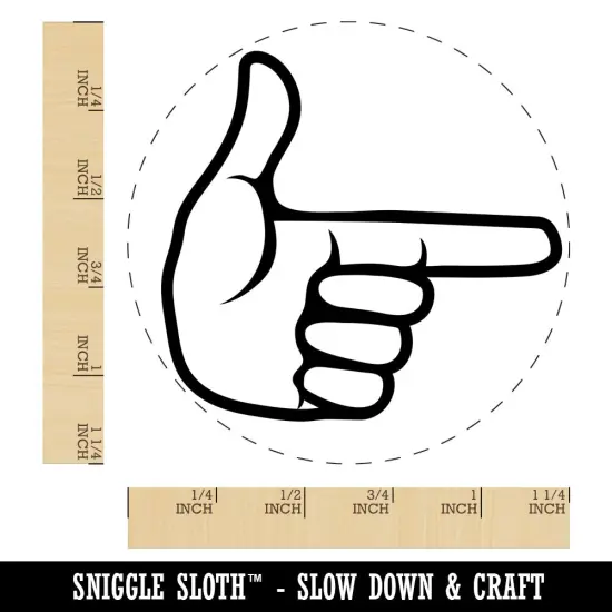 Finger Gun Hand Pointing Rubber Stamp for Stamping Crafting Planners {1}