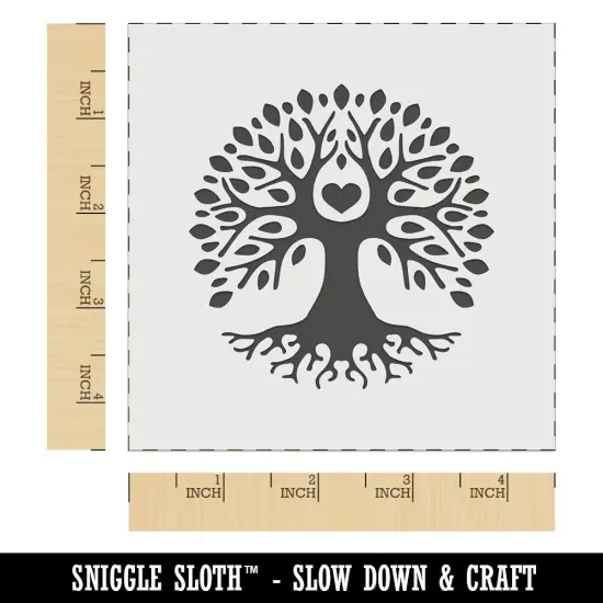 Tree of Life with Heart in Branches Wall Cookie DIY Craft Reusable Stencil {7}