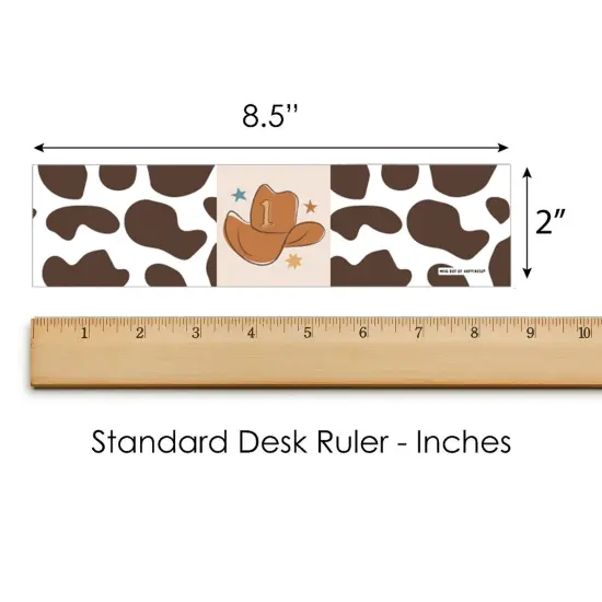 Big Dot of Happiness My First Rodeo - Little Cowboy 1st Birthday Party Water Bottle Sticker Labels - Set of 20 {5}