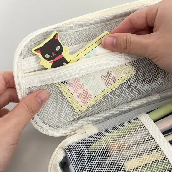 Wrapables Large Capacity Pencil Case, Expandable Pencil Pouch for Stationery Tools Pink {9}