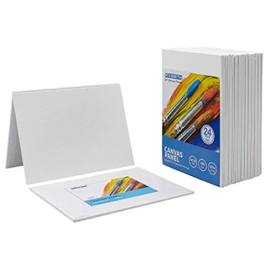 24 Pack Painting Art Panel Boards - 5x7 Inch, 24 Pack Primed Mini Canvases,100% Cotton,Acid Free,Professional Quality Artist Canvas Board for Hobby Painters,Students & Kids {6}