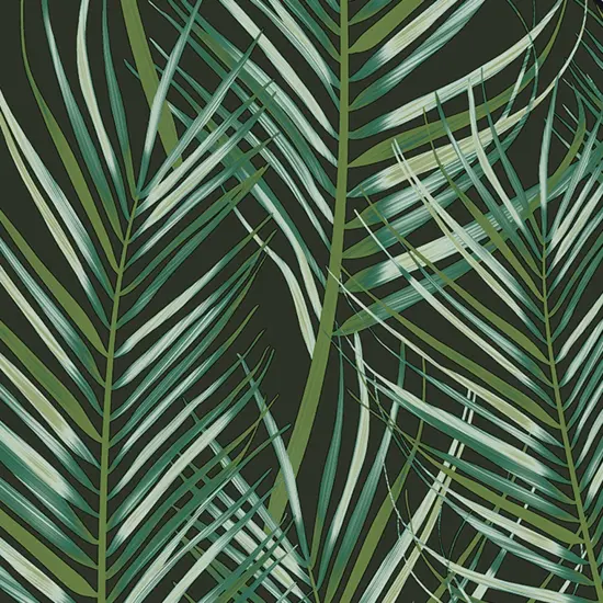 Transform Black and Green Palm Peel and Stick Wallpaper {2}
