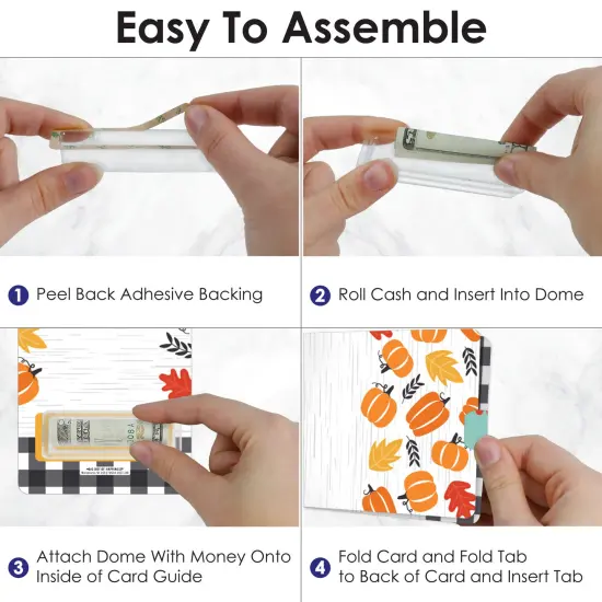 Big Dot of Happiness Happy Fall Truck - DIY Assorted Harvest Pumpkin Party Cash Holder Gift - Funny Money Cards - Set of 6 {4}