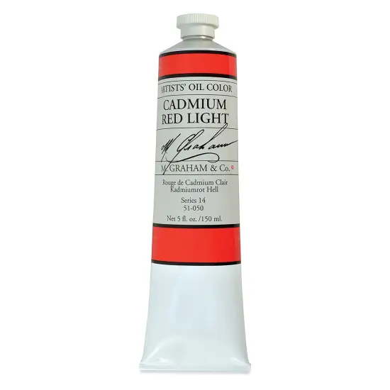 M. Graham Artists' Oil Color - Cadmium Red Light, 148 ml tube {2}