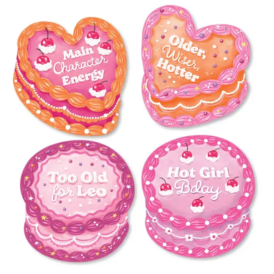 Big Dot of Happiness Hot Girl Bday - DIY Shaped Vintage Cake Birthday Party Cut-Outs - 24 Count {1}