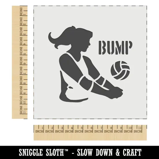 Volleyball Woman Bump Sports Move Wall Cookie DIY Craft Reusable Stencil {1}