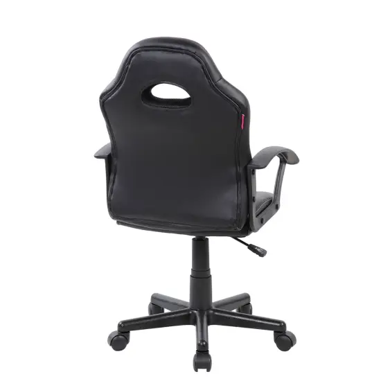 Techni Office Solutions 35.25" Black and Red Techni Mobili Kid's Gaming and Student Racer Chair with Wheels {4}