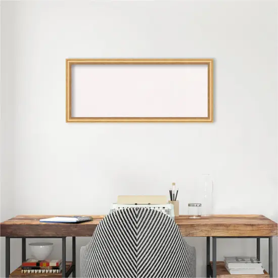 Salon Scoop Wood Framed Corkboard, White Cork Gold {5}