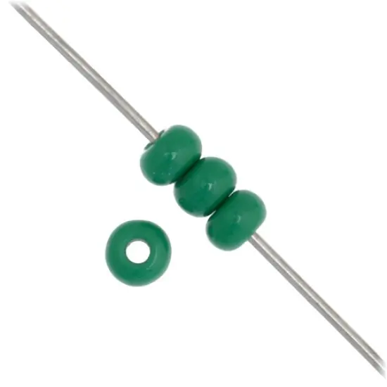 John Bead 8/0 Opaque Czech Glass Seed Beads, 500g Medium Dark Green {2}