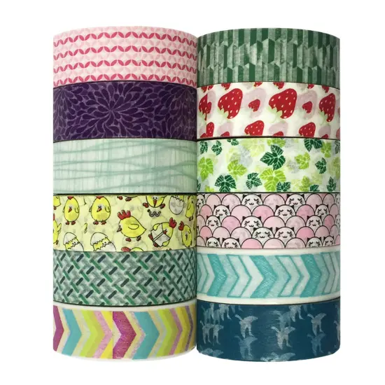 Wrapables Washi Tapes Decorative Masking Tapes, Set of 12, ADSET54 {2}