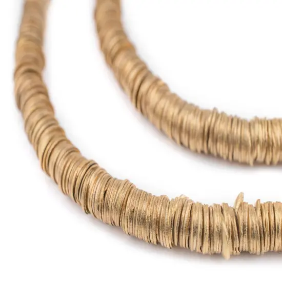 The Bead Chest Gold Interlocking Crisp Beads (6mm) {1}