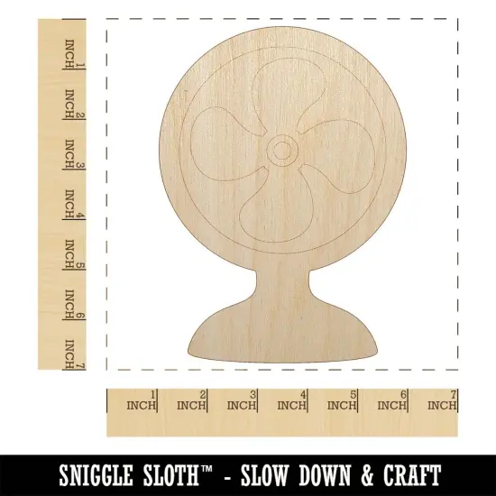 Stay Cool Fan Unfinished Wood Shape Piece Cutout for DIY Craft Projects {1}