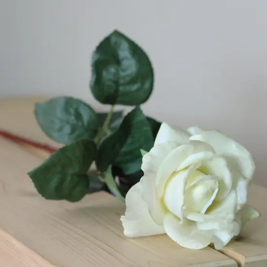 Allstate 27" Cream White Long Stem Rose Artificial Floral Spray Ivory {4}