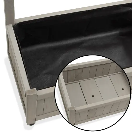 Casafield Wooden Climbing Planter Box -Raised Garden Bed with Trellis Plant Stand for Outdoor {5}