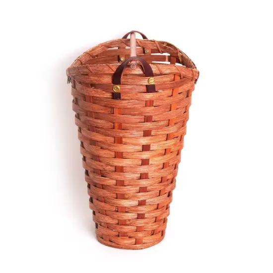 Lehman's Toilet Paper Roll Holder and Dispenser, Amish Made Handcrafted Woven Maple Toilet Paper Basket Holds 4 Rolls, 16.5 Inches High {3}