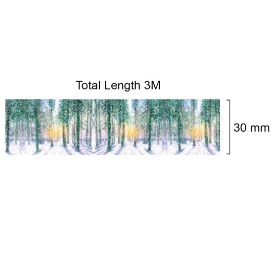 Wrapables Glitter Washi Masking Tape Snowy Forest {4}