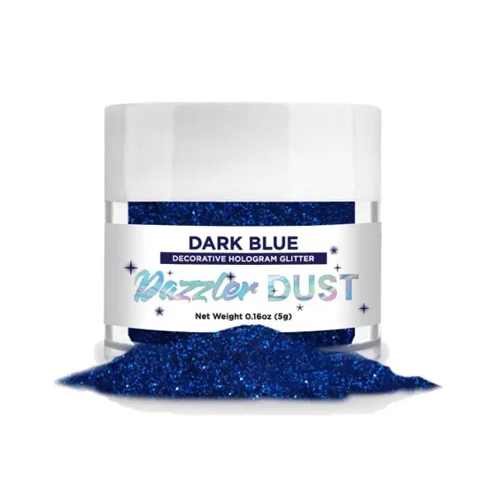Bakell - Dark Blue Dazzler Dust (5g, 1x Jar) Non-Toxic Decorating Glitter for Arts and Crafts {5}