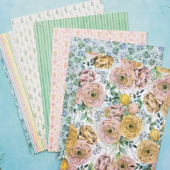 BoBunny Single-Sided Paper Pad 6"X8" 36/Pkg-Willow & Sage {7}