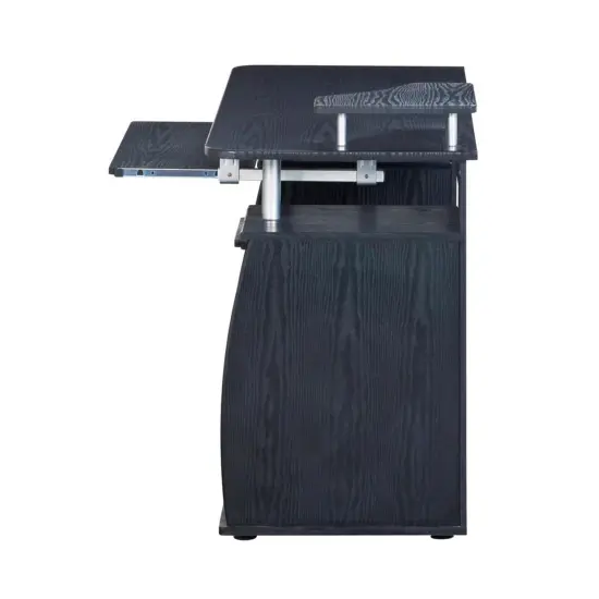 Techni Office Solutions 47.25" Black Espresso Unique Techni Mobili Complete Workstation Computer Desk with Storage {5}