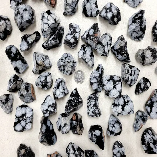 Snowflake Obsidian from Mexico - Bulk Rough Stones {3}