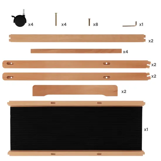 Creative Mark Firenze Wood Large Print Rack with Castors - Perfect for Display of Canvas, Art, Prints, Panels, Posters, Art Gallery Shows, Storage Rack {3}