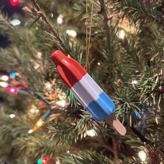 Tree Buddees Retro Patriotic Red White and Blue Popsicle Christmas Ornament {6}