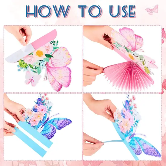 10 PCS Butterfly Centerpieces for Tables Butterfly Birthday Party Decorations Butterfly Honeycomb Table Centerpiece Butterfly Theme Party Supplies for Birthday Baby Shower Party Decor {6}