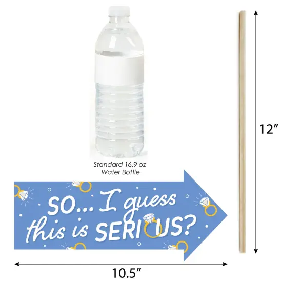 Big Dot of Happiness Funny Just Engaged - Colorful - Engagement Party Photo Booth Props Kit - 10 Piece {4}