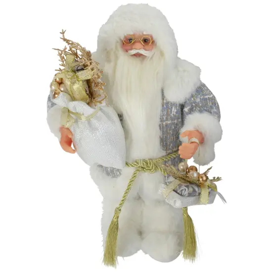 Northlight Winter Frost Santa Claus Standing Christmas Figure - 12" White {1}