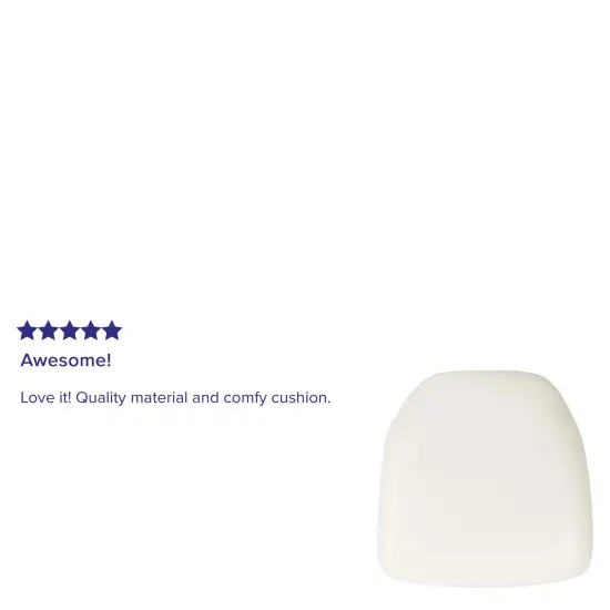 Emma and Oliver Hard Chiavari Dining Chair Cushion White Vinyl {3}